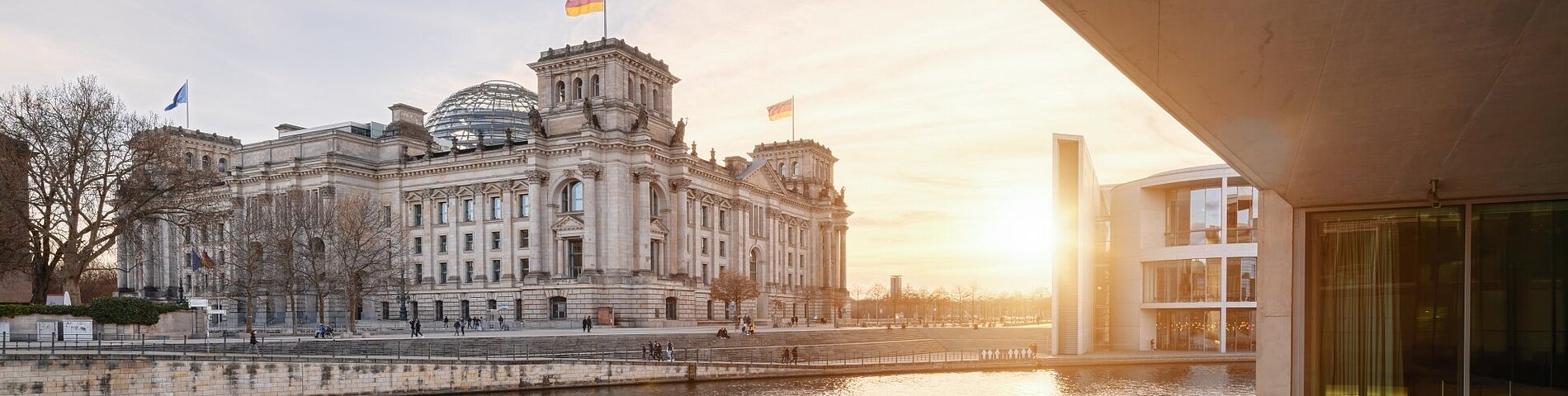 Reichstag Berlin at sunset
